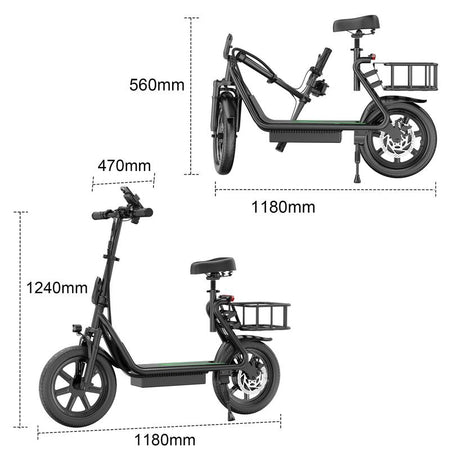 AOVOPRO E-Roller – Große Reichweite, Hinterradkorb & Sichere Fahrt